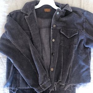 Purple gray corduroy jacket